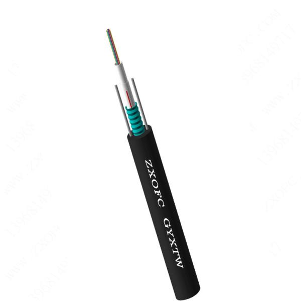 Outdoor Uni Tube Armored Duct Fiber Optic Cable Singlemode 12C 16C 24C PE Jacket