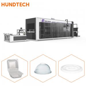  4.5KW Servo Container Plastic Vacuum Forming Machine Cutting Station High Efficiency Manufactures