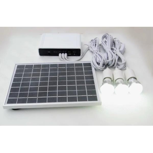 20W  Li-ion lithium battery solar home power system with LED 3W bulbs switch cable white and yellow solar energy