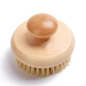  Exfoliating Natural Bristle Bath Brush Spa Shower Body Massager Round Wooden Manufactures
