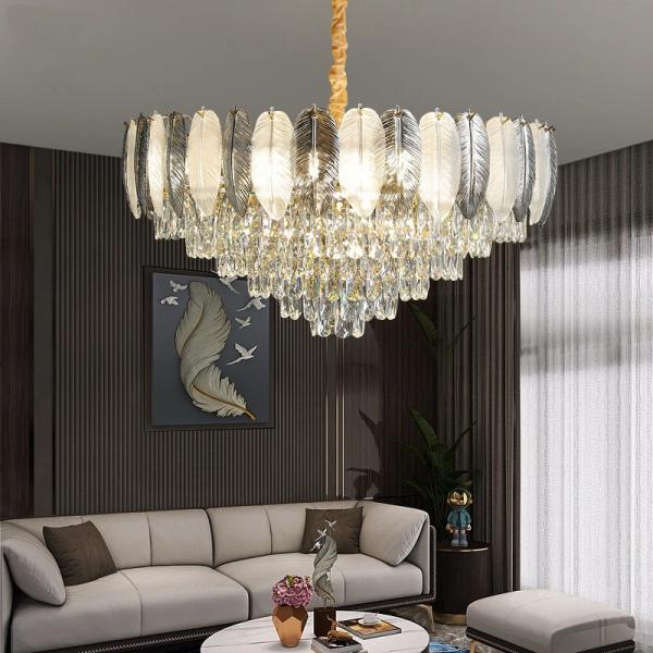 JYLIGHTING Wholesale Rectangle Decorate Dining Room Large Big Pendant Ceiling Modern Luxury Crystal Chandelier Hanging Light Modern Pendant Light