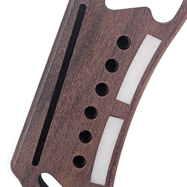 10.8MM String Spacing Acoustic Guitar Bridge Blank Rosewood Plate Easy To Install