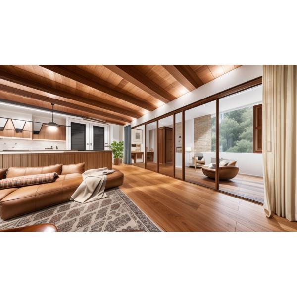 Modern Commercial Sliding Glass Door With Aluminum Frame Ventilated