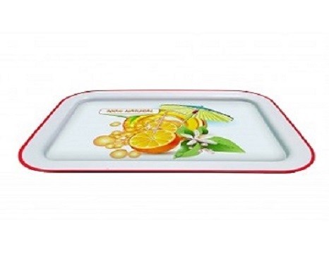 DADI Rectangular Vintage Tin Serving Tray 0.28mm-0.35mm Food Grade Tinplate Metal Tin Tray