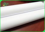 White Color Uncoated Plotter Paper 24'' / 36'' Wide Format Printer For Garments