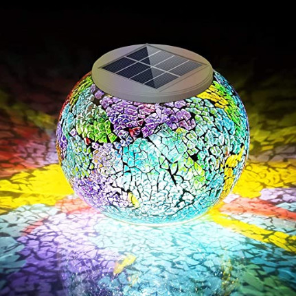 Color Changing Weatherproof 0.2w Mosaic Solar Garden Lights