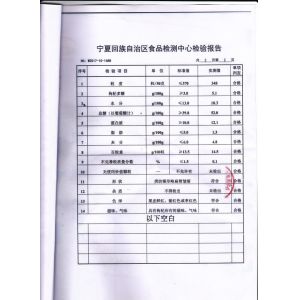 Ningxia Amorberry Foodstuff Co., Ltd. Certifications