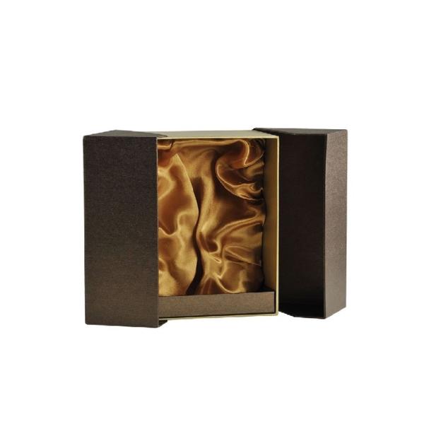 100% Handmade 2 Bottle Wooden Wine Box Gift Black Paper Cardboard Box
