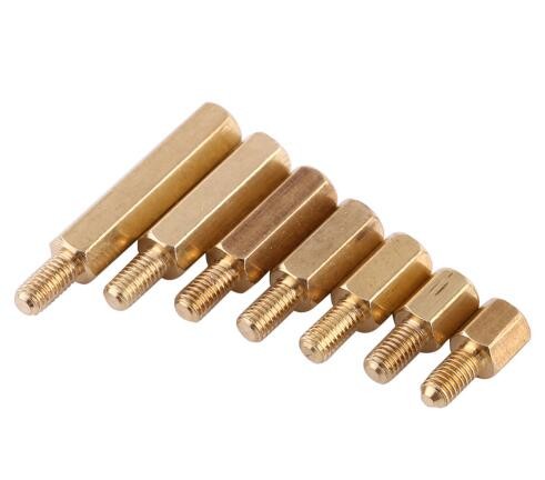100pcs/Lot Brass Nuts M3 Hex Column Male-Female Threaded Standoff PCB Standoff for Circuit Board Components