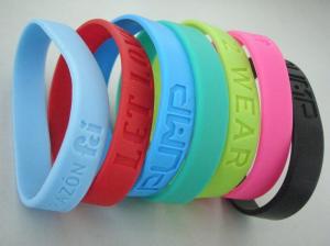 China Silicon rubber bracelets on sale