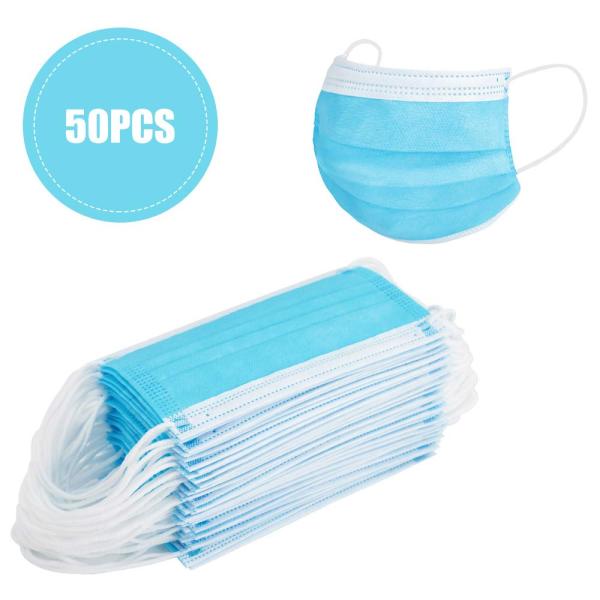 Antiviral Disposable 3 Layer Face Mask Suitable For Outdoor Indoor Industrial Usage
