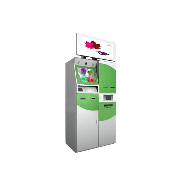 Rf Scanner / Fingerprint Scanner Multimedia Lobby Kiosk With 32 Inches Advertising Screen S830