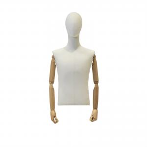  Male Half Body Thickened Wrap Body Mannequin with Natural Body Curves in Fashion Stores Manufactures