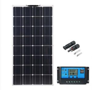  Waterproof Flexiable Solar Panel 100W 12V Monocrystalline With Charge Controller Manufactures