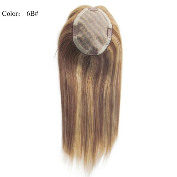 Human Hair Topper Hand Tied Mono Top Piece for Full Base Lace Wig