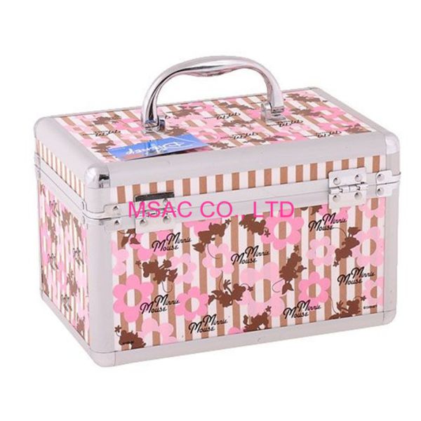 Aluminum Beauty Cases Pink Hair Dressing Boxes With Lock