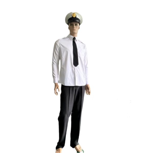 Customizable Security Guard Uniform Shirt With Tie Polyester Cotton Blend