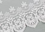 Embroidered Nylon Dying Lace Fabric Bilateral Symmetry Lace For Wedding Dresses