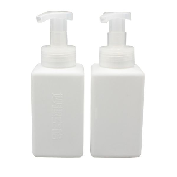 400ml HDPE White Square Foam Hand Sanitizer Pump Bottle