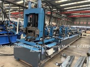  11kW CZ Purlin Roll Forming Machine Size Adjustment 80-300mm For Steel Structure Houses Manufactures