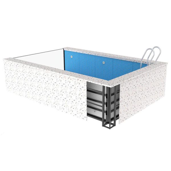 Swimming Shipping Above Ground Frp Pools with Clear Acrylic Window and