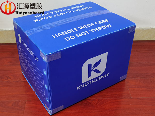 Blue Corrugated Plastic Packaging Boxes , Collapsible Corrugated Plastic Boxes