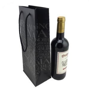 China black wine paper bag red wine gift bag two bottle wine shopping bag on sale