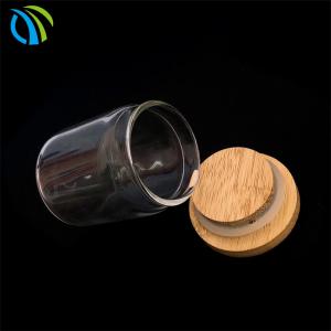 China 650ml 4 Oz Airtight Glass Jar Storage Canisters ODM 650ml Bamboo Lid on sale