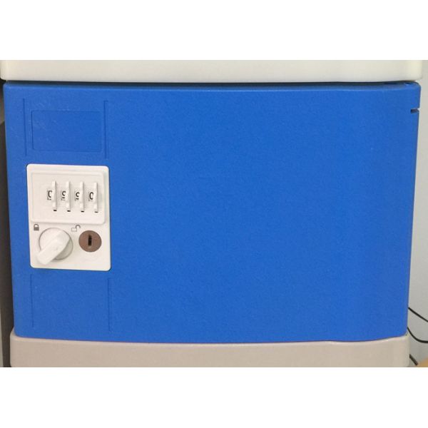 Blue School Lockers For Students , 5 Tier Middle School Lockers With 4 Digit