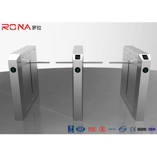Modern Design ADA Drop Arm Turnstile Brushless DC Motor With QR Scanner