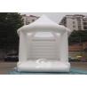 5x4m commercial grade adults white wedding bouncy castle with steeple shape top for sale