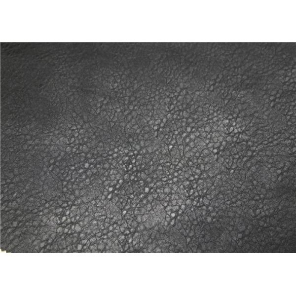 0.7 mm Black Synthetic Leather Fabric For Men'S Garment Good Tensile