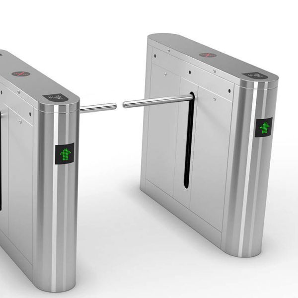 Luxurious Fingerprint Scanner Drop Arm Turnstile with 24V DC Motor and Anti-Rushing Function