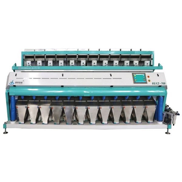 12 Chutes 768 Channels Cashew Almond Sorter Machine For Japonica Rice