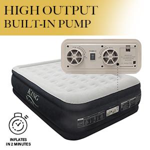 king koil built in pump air mattress queen size high speed pump blow up bed