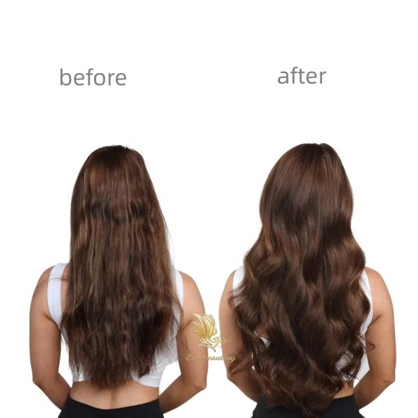 6D Russian Human Hair Extensions 100% Remy Hair for 12 Months Hair Life and Dyeable