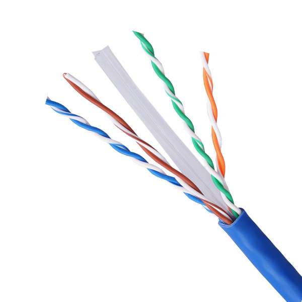 Blue UTP CAT6 Cable 23AWG Extend To 550MHz CM PVC High Speed Network Cable