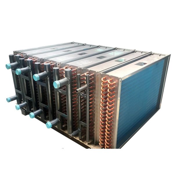 High Durability Copper Tube Fin Heat Exchanger For Chiller Water Cooling Area
