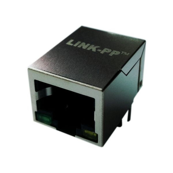 1x RJ45 LPJ0011BENL Right Angle , 10/100M Magnetics Transformer Integrated