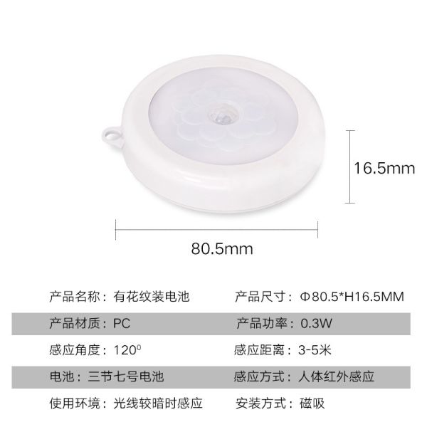 Battery Intelligent Induction Night Light Magnetic Rechargeable Under Cabinet Lighting