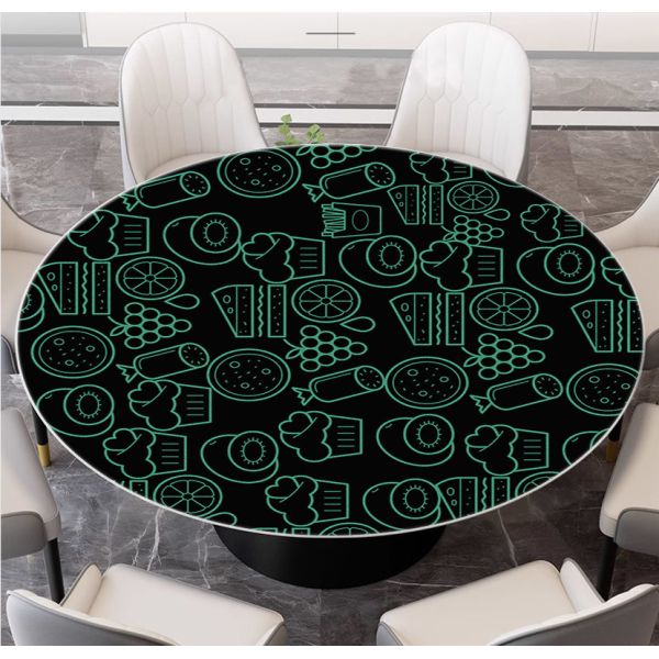 Screen Printing Round Tempered Glass Coffee Table 6mm-12mm Thickness
