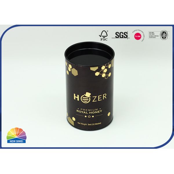 Food Package Tube Anti Rust Cap Cardboard Cylinder Boxes Reverse UV