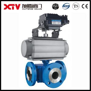 Three Way Ss Stainless Steel ISO High Platform Flanged Ball Valve Industrial Casting Manufactures