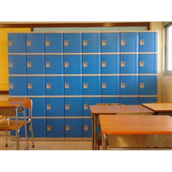 Safety Plastic Gym Lockers Blue Door Locker Room Lockers With Cam Lock
