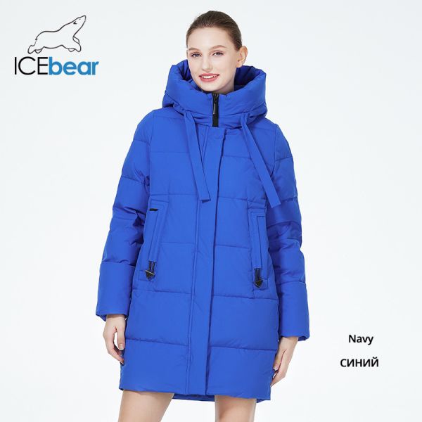 Winter Women'S Cotton Jacket 85cm Moderate Warm Women'S Cotton Winter Coats Fleece-Lined Pockets