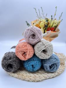  80% Cotton Jet Yarn Soft Fluffy Blanket Handmade Chunky Yarn Manufactures