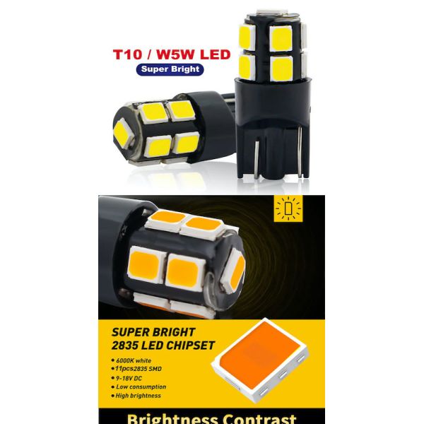 White 12V Automotive LED Light Bulbs For Cars Trucks And SUVs