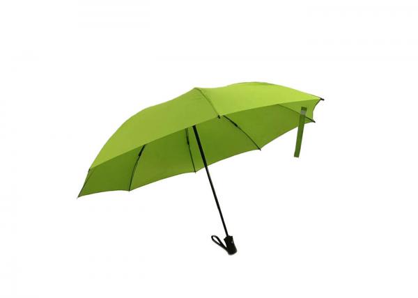 Quality Fiberglass Frame Green Mini Folding Umbrella , Strong Folding Umbrella for sale