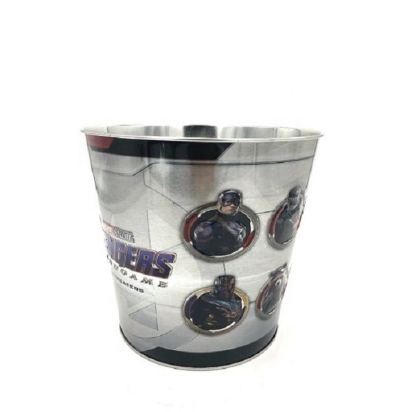 DADI Household 2.4L Popcorn Gift Tins Classic Metal Oval Metal Popcorn Bucket