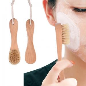  Kolinsky Hair Natural Boar Bristle SPA Facial Brush Organic Bamboo Massage Bath Brush Manufactures